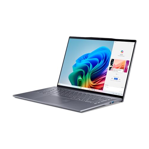 Image of acer Swift 14 AI Copilot+ PC | 14.5 inch 2.5K 120Hz Touchscreen Laptop, Qualcomm Snapdragon X Plus 10-Core Processor, 16GB LPDDR5X RAM, 1TB SSD, Wi-Fi 7, Backlit Keyboard, Fingerprint, Windows 11 Pro