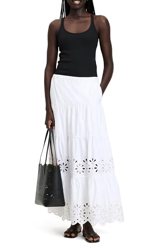 kate spade new york Women's Daisy Eyelet Tiered Maxi Skirt2