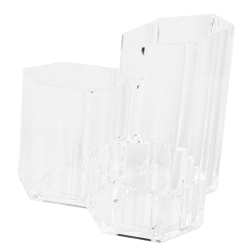HONMEET Cubo Resistente Al Agua Corrosión Para Cosméticos Recipiente Para Brochas Diseño Transparente