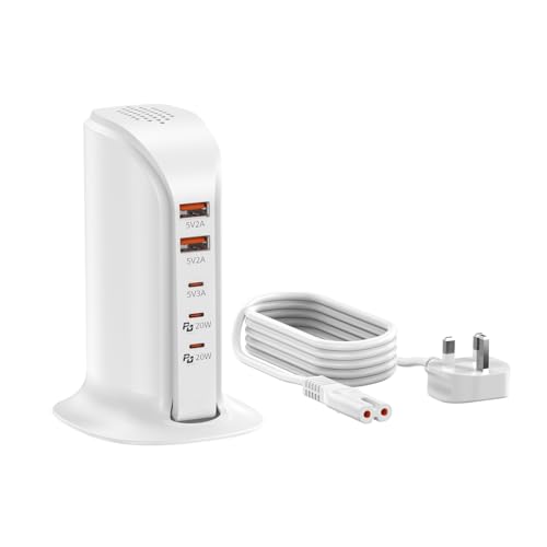 VPSUN USB C Charging Station 35W,6 Port USB Tower Multiport Charg...