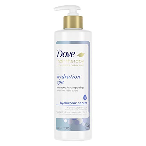 Dove Hair Therapy Hydration Spa Shampoo for Dry Hair with Hyaluronic Serum, 13.5 Fl Oz