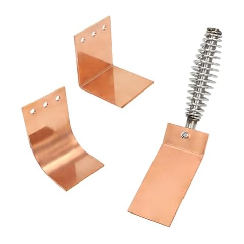 scottchen PRO Welding Spoon Copper Welding Spoon Welders Helper 3mm Thick,3 Plate Set, Flat/Curved/Angle Copper Paddle Backer Cover