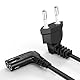Ancable 3M Netzkabel Stromkabel 2 polig, C7 Kabel Eurostecker Stromkabel 90° Euro Netzkabel für Samsung Fernseher LG Philips Sony Panasonic TV PS5 PS4 Xbox PC Kleingerätekabel - Schwarz