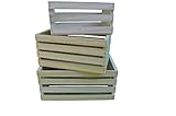 Amish Wares Small Miniature Sized Poplar Crates, Handmade, Set of 3