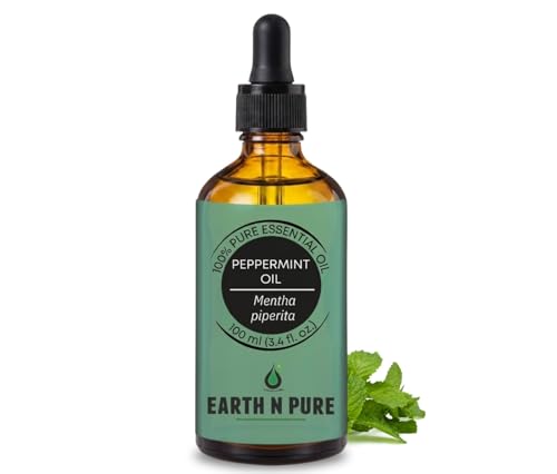 Image of Earth N Pure Peppermint Essential Oil - Steam Distilled for Cooling Comfort, Focus & Refreshed Scalp - Pure & Undiluted | 100ml