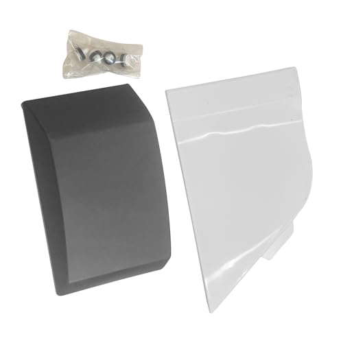 Tokenhigh Fuel Tank Filler Door Hatch Cover with Trim Moulding For Ford Transit MK8 2014-2016, Fuel Tank Filler Door Cover Gas Cap Exterior Pillar Cladding (White)