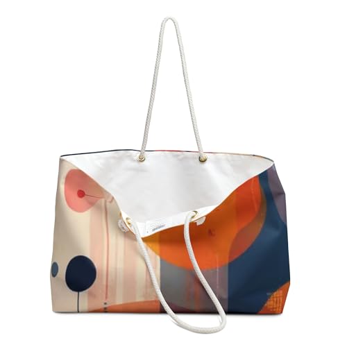 Weekender Bag Abstract Geometric Bliss with Vibrant Colorful Circles and Shapes3