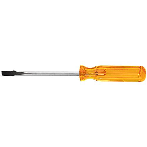 Flat Head Screwdriver, 3/8-Inch Keystone Tip with 10-Inch Square Shank and Comfordome Handle Klein Tools BD410