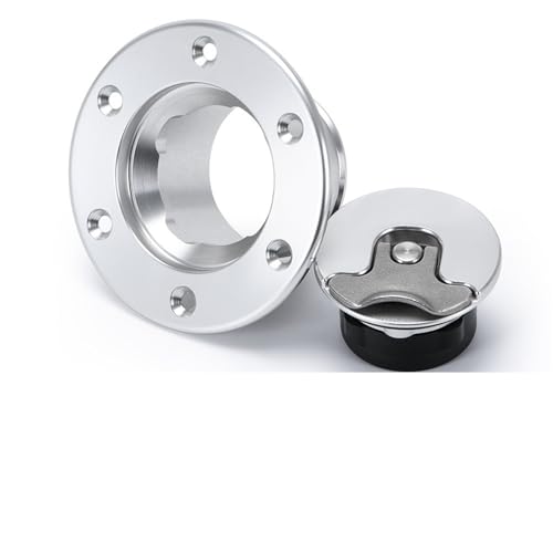 Bouchon de réservoir carburant alu encastré 35,5mm argent pour moto et auto