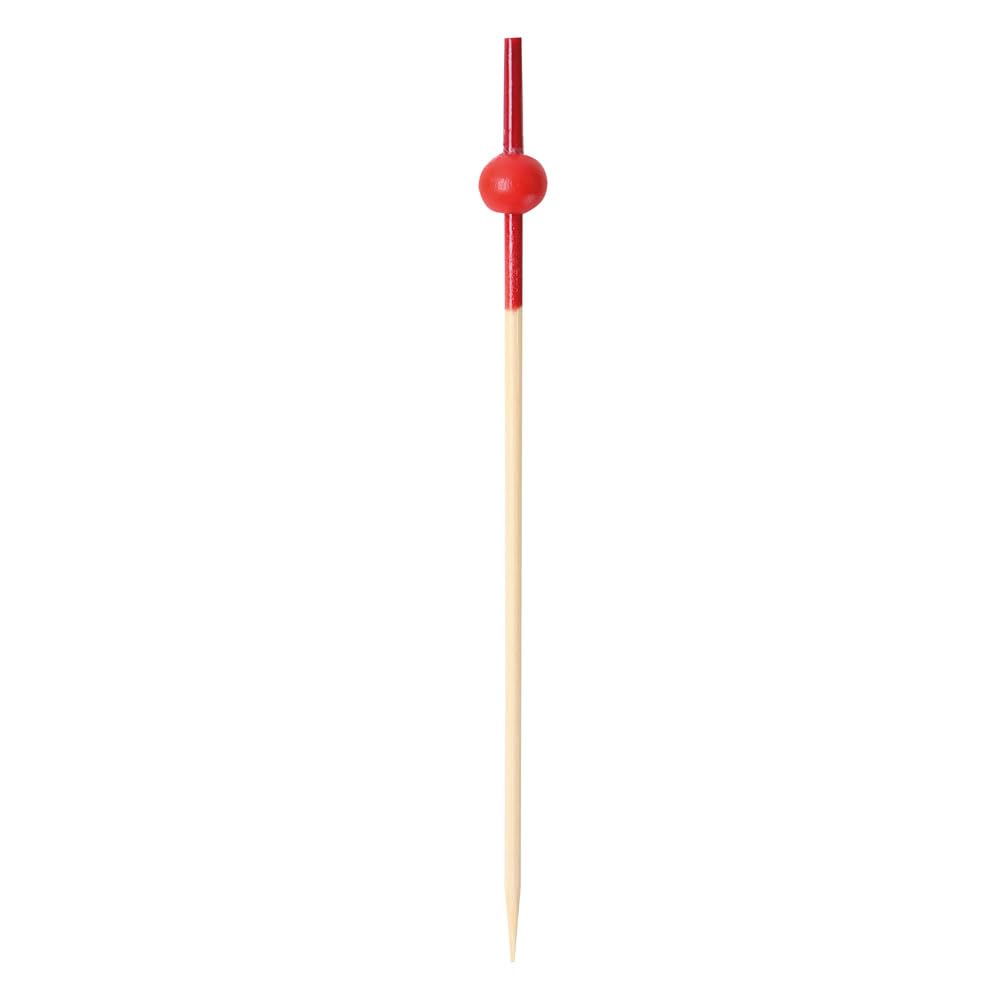 1000 Stück NATUREStar Fingerfood-Spieße Ball | Bambus, Box, L: 9 cm, red, Ø: 0,2 cm, Obstspieße, Holzspieße, Fingerfood Spieße