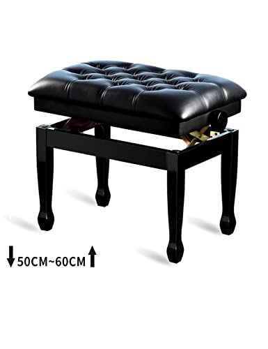 TEmkin Tabouret de Piano Banc de Piano en Bois Tabouret de Clavier Solo Confortable Tabouret de Piano de Luxe, 60 x 40 x 50-60 cm - Les Beatles, Paul McCartney, John Lennon, RIngo Starr, George Harrison TEmkin Tabouret de Piano Banc de Piano en Bois Tabouret de Clavier Solo Confortable Tabouret de Piano de Luxe, 60 x 40 x 50-60 cm – Image 5