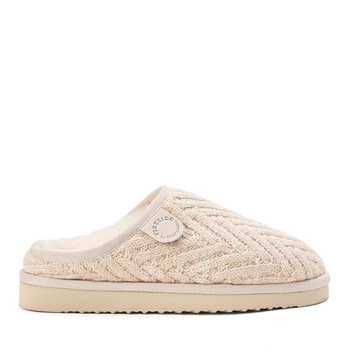 Image of Fireside by Dearfoams Women's Greta Genuine Shearling Clog Slippers, 100% Natural Suede Clogs for Outdoor & Indoor