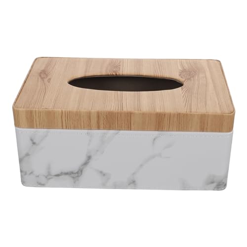 Unomor Cute Tissue Box Cover Marbling Storage Box Kitchen Napkin Holder Paper Towel Dispenser Decorative Paper Container