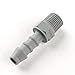 Tefen Nylon 66 Hose Fitting, Adapter, Gray, 1/4" Hose ID x 1/4" NPT Male (Pack of 10)