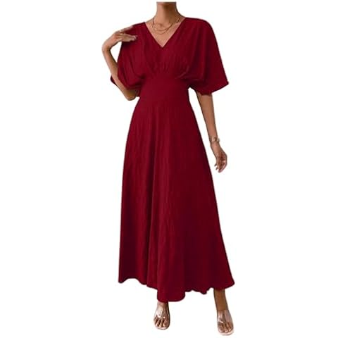 Floerns V Neck Ruched Evening Dress Cover