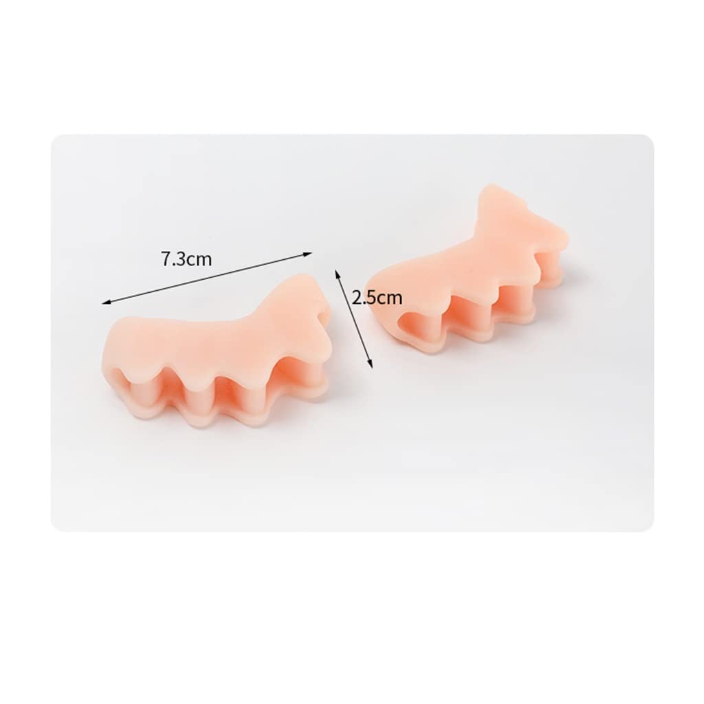 Zehenglätter, Zehenspreizer für überlappende Zehen, Gel-Silikon-Glätteisen-Korrektor, Spreizer, Abstandshalter für Hallux Valgus und krumme Zehen