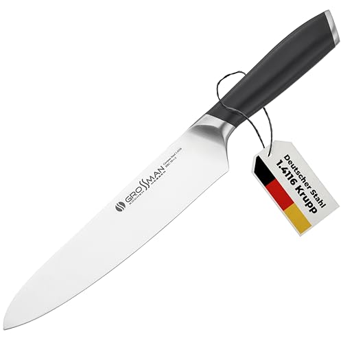 GROSSMAN 278CM - Comfort - Couteau de chef 33,5 cm - Couteau de cuisine ultra-tranchant - Lame 19,3...