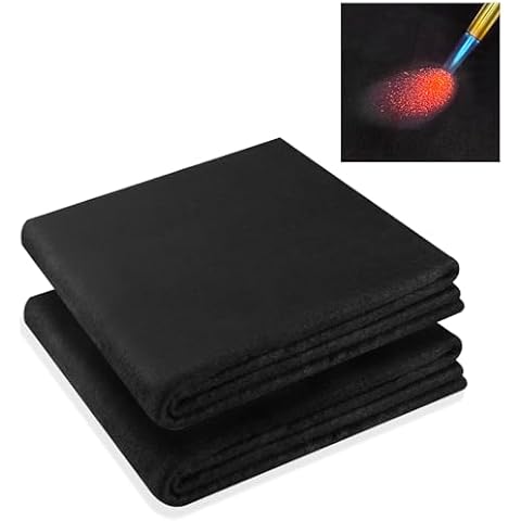 kanhiro Carbon Felt Welding Blanket Fireproof - 2 Packs 20" X 36" Heat Resistant Fabric 1800°F High Temp Insulation Pad, Flame Retardant Protective Mat for Soldering Welding Brazing Plumbing Cover