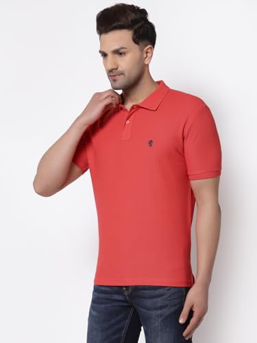 Image of Red Tape Men Red Collared T-Shirt