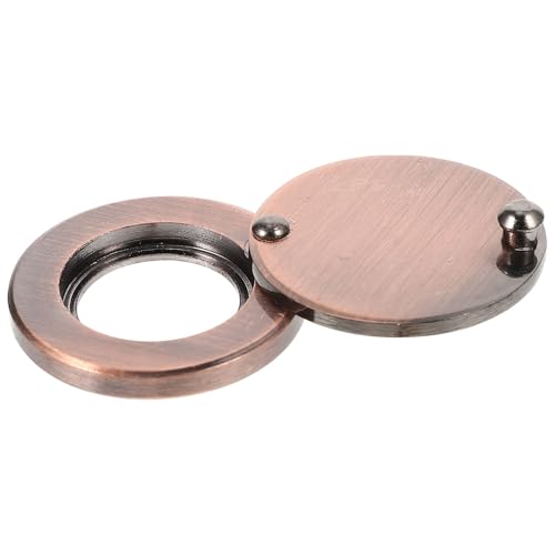 HANABASS 銅製転式防?盖片 家用ドアビューアーカバー プライバシー保護 防犯対策 覗き防止 裏側視線遮断 玄関ドア用 用品