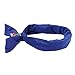 Cooling Bandana, Fire Resistant, Evaporative Polymer Crystals for Cooling Relief, Tie for Adjustable Fit, Ergodyne Chill Its 6700FR,Blue