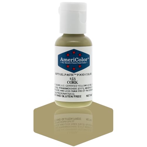 AmeriColor, Cork, 0.75 Ounce Bottle, Soft Gel Paste Food Color