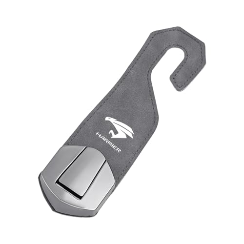 【Hunesuru】車用フック レザー 互換性 トヨタ ハリアー HARRIER ヘッドレストフック 金属製 簡単取り付け カー用品車内 フック 強力耐荷重 シート前後用 ビジネスバッグ/買い物バッグ必需品 車便利グッズ グレー