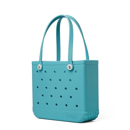 BOGG BAG - Medium Tote Bag - Turquoise and Caicos, White Buttons - 15in L x 5in W x 12.5in H - Lightweight, Washable, Durable - All Purpose EVA - for Beach, Pool, Boat, Work, Sports3