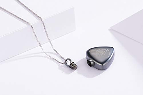 Soulmeet Sterling Silver Cremation Urn Necklace For Ashes Black Guitar Cherish Memories Jewelry To Keep Someone Near To You #TOP1
