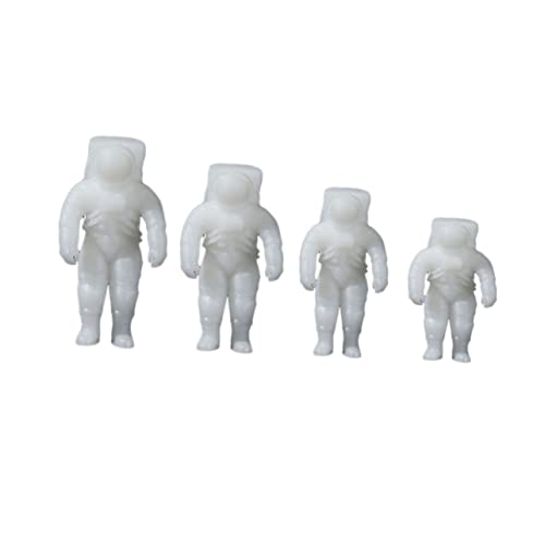 OSALADI 4pcs DIY 3D Epoxy Astronaut Models Crystal Epoxy Adornments Micro-Landscape Ornaments for Decor