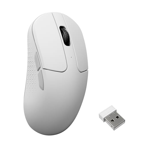 Image of Keychron M3 Mini 8K Wireless Gaming Mouse, 55g Lightweight, PixArt 3950 Sensor, 30K DPI, Bluetooth 5.3 /2.4GHz /Wired, Programmable, 140H Battery, for Mac /Windows /Linux - White
