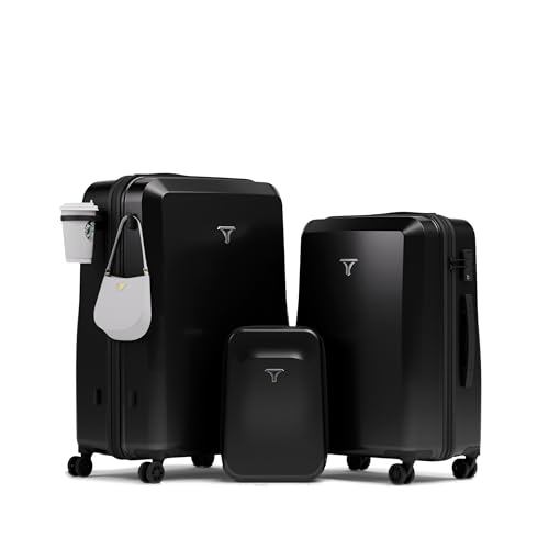 Image of Check-in Combo (Large - 75cm and Medium - 65cm) Trolley Bag & Free Backpack, Built-in Digital Weighing Scale, Cup Holder, 8 Smooth Wheels, ABS Hooks, PC Hard-Shell (Checkin Combo, Space)