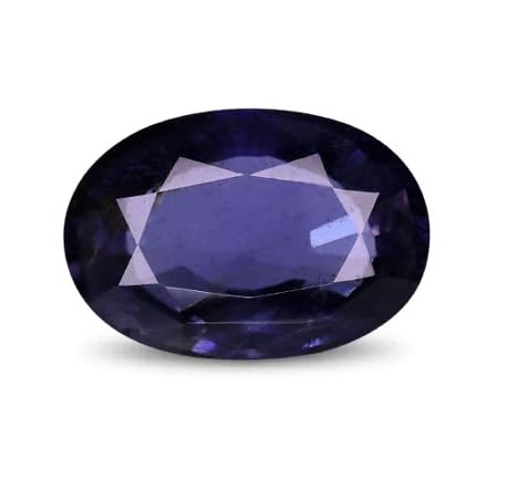 Iolite Neeli naturelle 6 Ratti bague astrologique Panchdhatu mixte