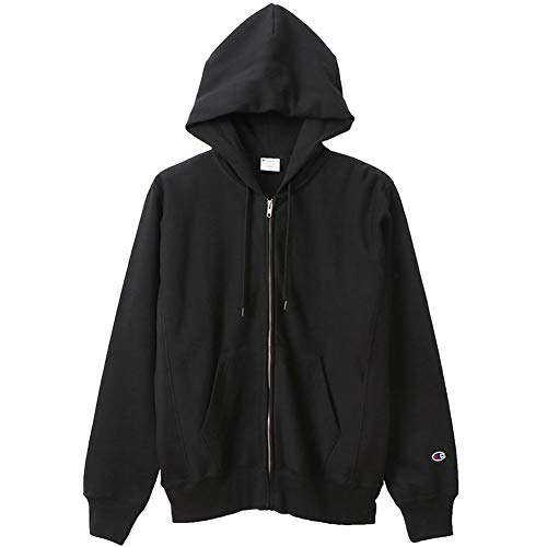 [チャンピオン] フルジップパーカー スウェット 裏毛 10oz ポケット付き リバースウィーブ ジップフーデッドスウェットシャツ C3-K101 メンズ ミッドナイトブラック M