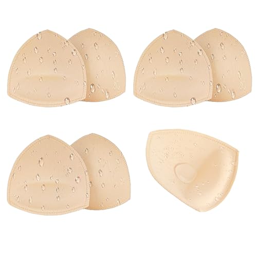 Waterproof Swimsuit Bra Inserts Pads 3 Pairs Removable Bathing Suit Insert Bikini Push up Inserts A/B or C/D,D/E Cup