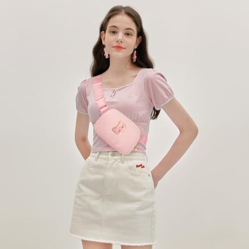 Image of Gitus Gifts for 10-16 Year Old Girls: Christmas Gifts for Teen Girls & Women - Fanny Pack with Initial Letter Patch Belt Bag Crossbody Bag - Trendy Stuff (Light Pink-B)