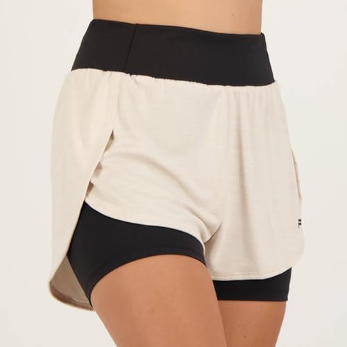 Shorts Fila Basic Train Double Feminino Creme
