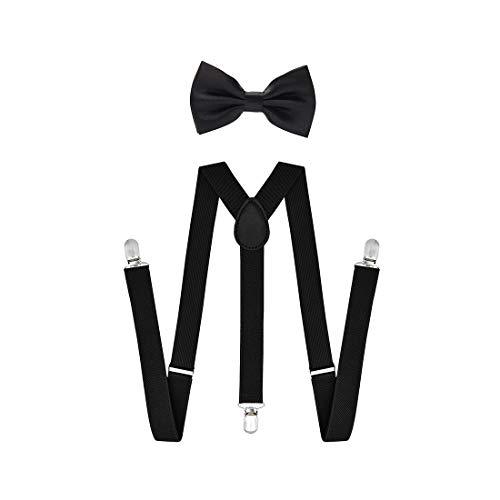 Ziyoot 1920s Accessories for Men Gatsby Gangster Costume Set Panama Fedora Hat, 01 Black, One size fits most. - Thumbnail 5