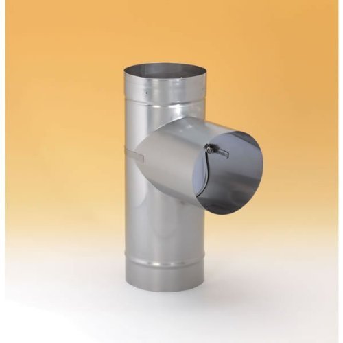 Chimney Savers 21675 Heat-Fab Rigid Chimney Savers Liner -304-SS - 6 Inch Tee With Removable Take Off