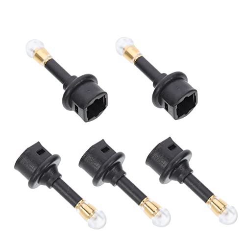 SHINEOFI 5Piezas Adaptador De Audio Óptico Digital Conector De Femenino Jack De Macho Compatible con Dispositivos De Sonido