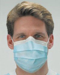 Crosstex International GCICXT Isofluid Earloop Mask Anti Fog Turquoise 40/Bx