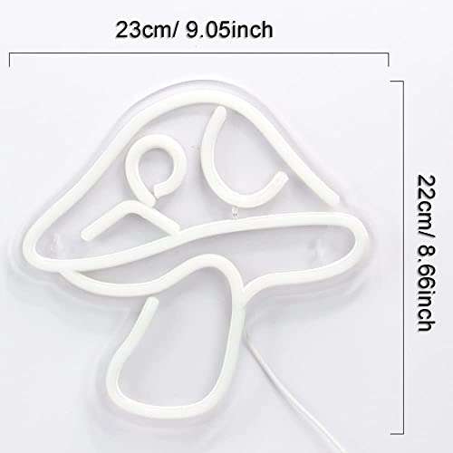 Image of LED Neon Mushroom Cute Neon Sign, USB Powered Neon Signs Night Light, 3D Wall Art & Game room Bedroom Living Room party Decor lamp for Children Kids Girls Boys