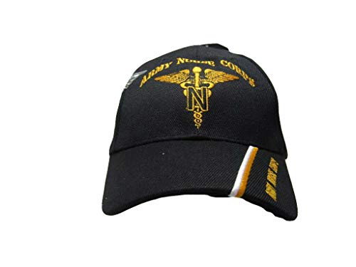 U.S. Army Nurse Corps Ball Cap Hat Black Embroidered 3D (Licensed) CAP567 (TOPW)