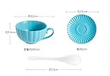 JIUJ Filiżanki ze spodkami do herbaty, kawy, cappuccino, dla 1 osoby, ceramiczna, łyżeczka do kawy, filiżanka, spodek, Continental Tea, zestaw prosty różowy, biały, 150 ml biały