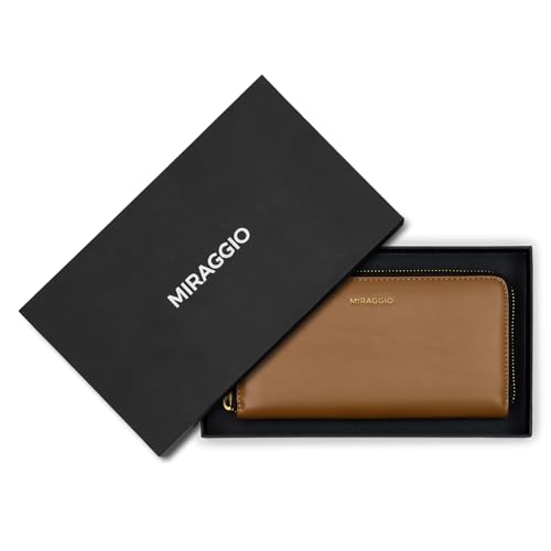 Image of Miraggio Theo Zip Around Wallet for Woman | 3 Compartment Women Wallet | Gift Items for Women