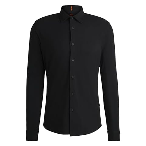 BOSS Mens Mysoft 2 Slim-fit Cotton Jersey Shirt Cover