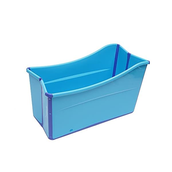 Mobile Badewanne für Erwachsene Faltbare Badewanne 98x50x56cm Babyschwimmbecken mit Ablaufschlauch Ideal für das kleines Badezimmer