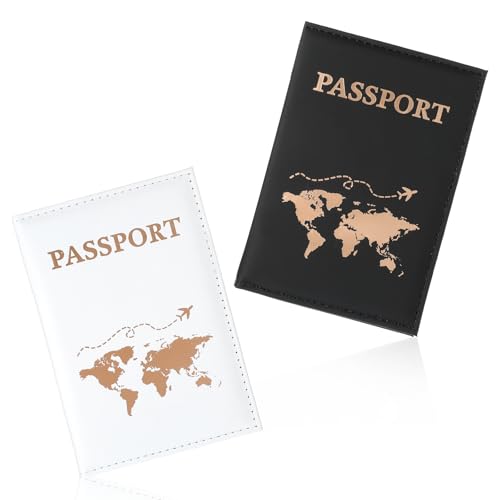 BOHUIZ 2 Stück Passhülle, Reisepass- und Kreditkartenetui für Ausweise und Reisedokumente