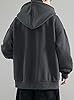 OLIPHEE Men's Full-Zip Hoodie with Pockets Casual Hoodie Jacket Zip-up Hooded Sweatshirt for Men Dark Gray XXL #2