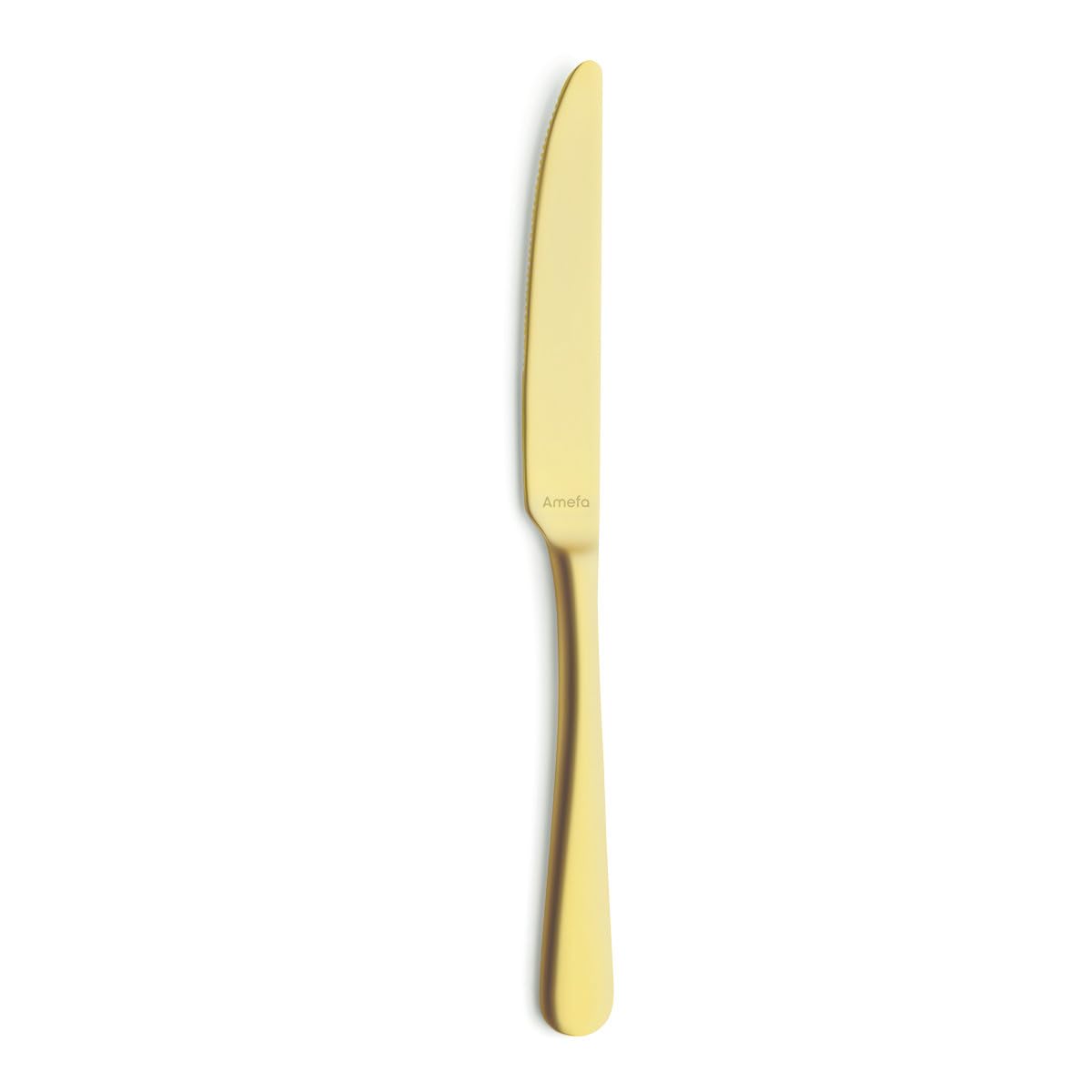 Amefa - Couteaux dessert - Lot de 12 - Austin - Acier inoxydable 13/C, Finition Revêtement PVD mat - Epaisseur 2 mm - Longeur 220 mm - Doré
